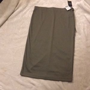 Olive green rubbed Pencil skirt